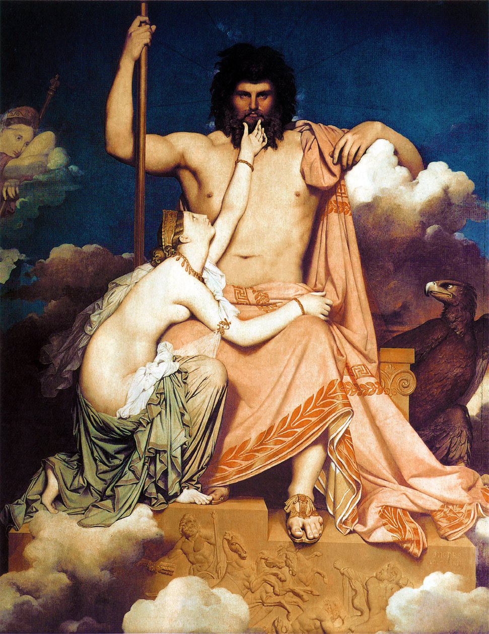 Zeus and Thetis by Jean Auguste Dominique Ingres